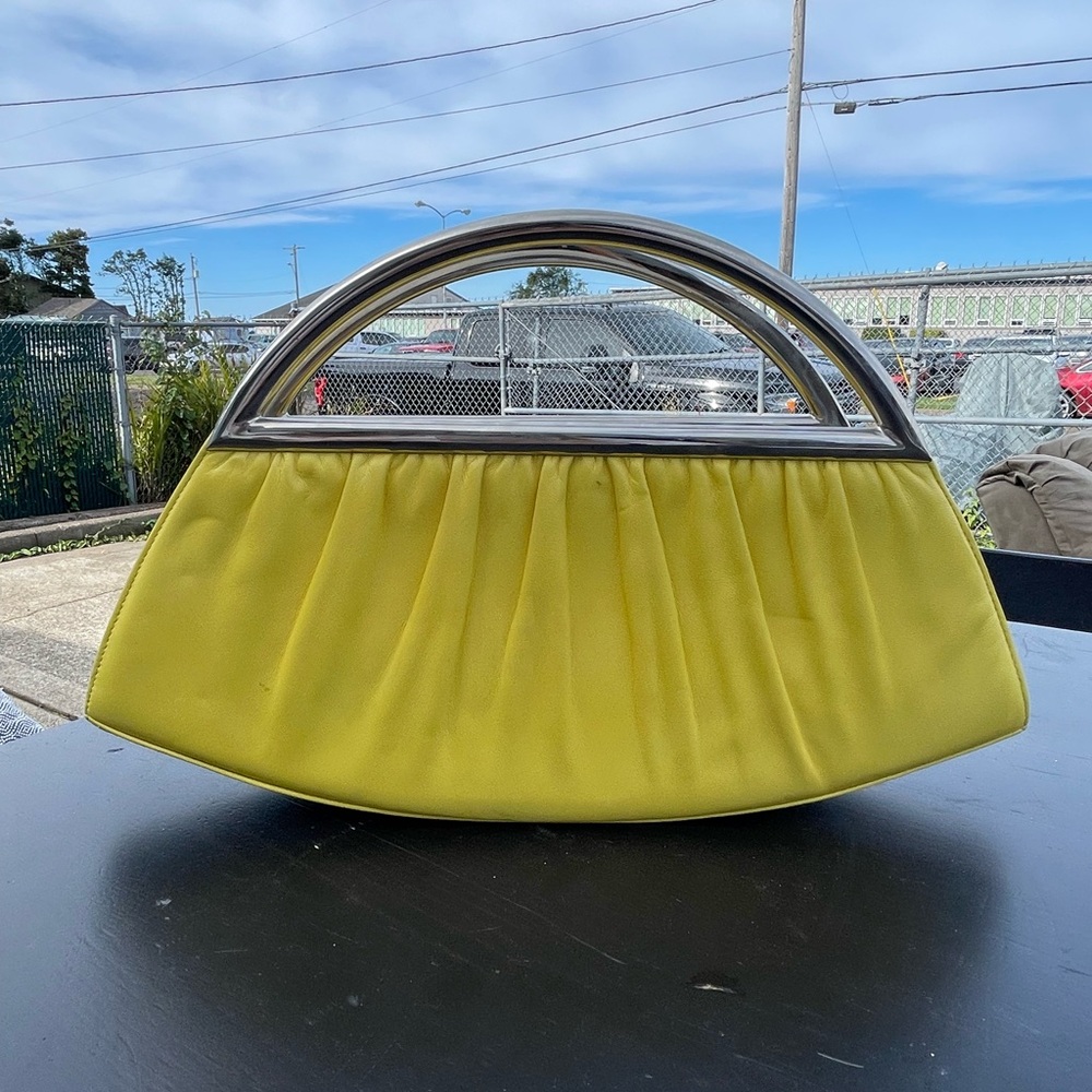Stuart Weitzman Vintage Yellow Leather Handbag